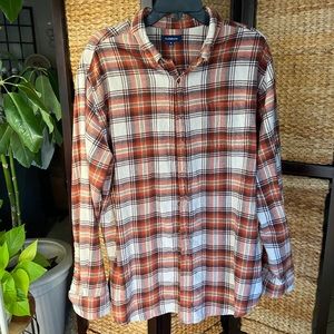 Cozy Orange and Cream Flannel